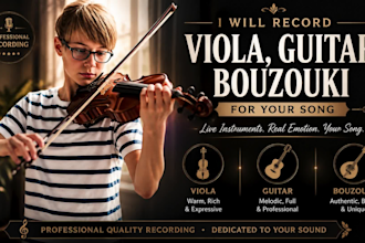 record viola guitar bouzouki for your song