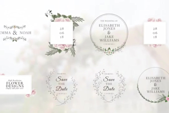 video intro wedding invitation animated ornament monogram ceremonie special even
