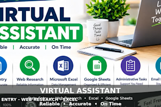 be your reliable virtual assistant for data entry and web research