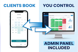 create mobile booking website for nail artist with admin panel and telegram