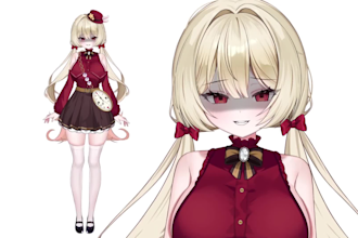 draw and rig live2d model, vtuber rigging, live2d vtuber rigging, vtuber model