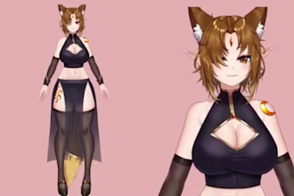 design and rig a custom live2d vtuber model