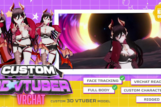 create custom vrchat avatar, vroid and 3d vtuber model