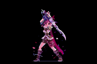 do pixel art animation, pixel art background environment, game art character