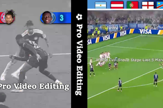 create football edits and soccer highlight videos for you