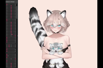 draw and rig 2d vtuber model anime live2d model anime 2d live2d vtuber rigging
