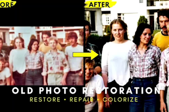restore old photos, repair damage and colorize images