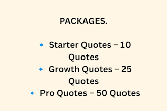 write original motivational quote packs for social media
