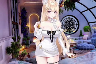 rig a professional live 2d vtuber model with full body, physics and expressions