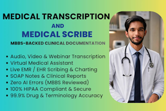 do medical transcription and medical scribe for soap notes