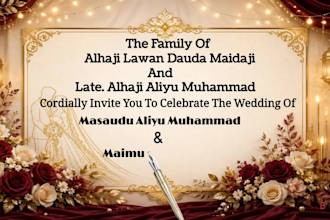 design a professional wedding invitation card, flyer, and video