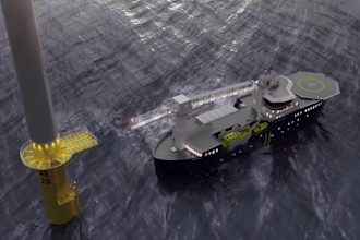create 3d offshore equipment animation for marine engineering and wind turbines