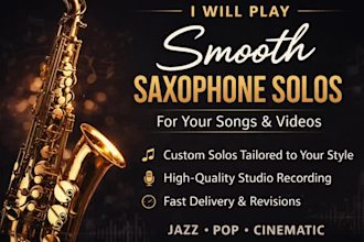 play smooth saxophone solos for your songs or videos