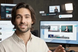 create online course video course elearning video with synthesia heygen fliki ai