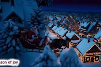 create 3d ai christmas animation video with a christmas message