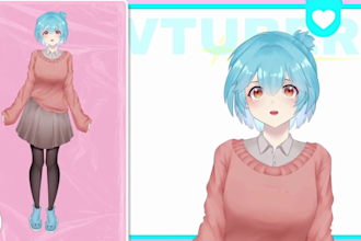 create live2d vtuber model art vtuber rigging ready for streaming vtube studio