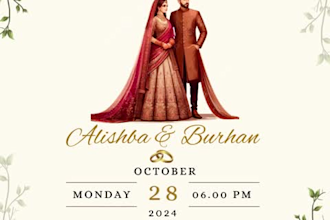 design wedding invitation cards and animation