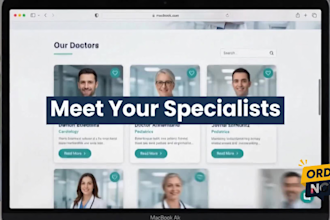 design a professional clinic, dentist, or medical website