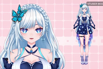 design vtuber model and rigging anime vtuber vtube studio live2d vtuber rigging