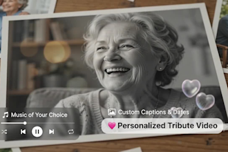create heartfelt funeral slideshow, memorial tribute video, celebration of life