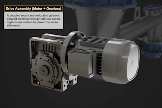 do 3d industrial animation, 3d screw conveyor machinery, cad assembly equipment