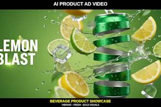 create professional ai product ad video cinematic quality fast delivery