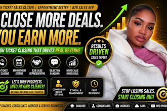 your high ticket sales closer appointment setter b2b sales rep sales person mlm