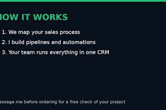 set up hubspot crm or gohighlevel pipelines and automation
