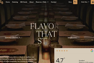 create the coolest restaurant website on webflow