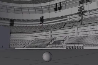 create 3d game courts, soccer fields and sports fields for games