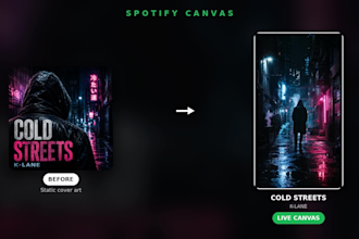 design a spotify canvas video and album cover art