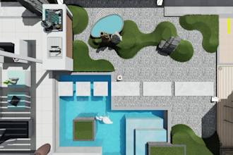 do 3d backyard landscape design and pool rendering