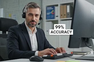 accurately transcribe audio and video to text in english
