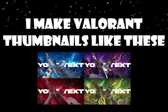 design a custom valorant montage thumbnail