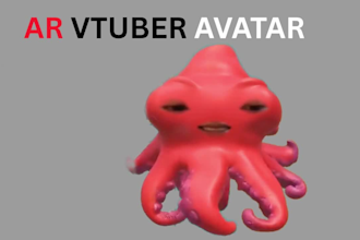 design custom  3d ar vtuber avatar 3d ar vtuber filter face tracking for streams