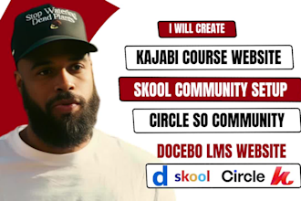 do kajabi course website, skool community setup, circle so community, docebo lms