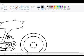 create detailed bike illustration with full drawing process video