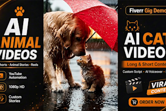 create viral ai animal videos and cat shorts for youtube automation