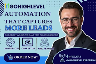 setup gohighlevel workflow automation, ghl ai agent and go high level CRM setup