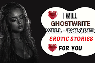 ghostwrite captivating, original, confidential erotic romance stories