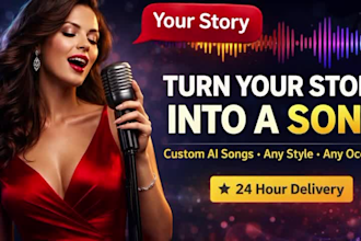 create a professional custom ai song with lyrics