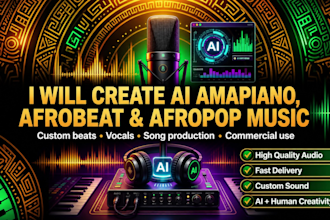 make professional ai afrobeat, amapiano and afropop music