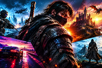 create cinematic video game trailer for gamer and streamer