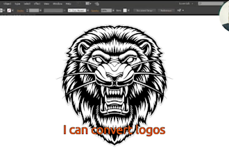 do manual vector tracing and convert logo to vector