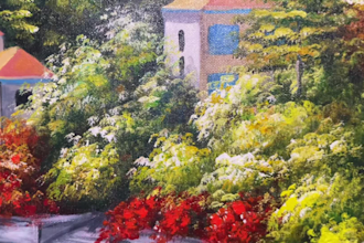 paint custom canvas painting in oil or acrylic with shipping