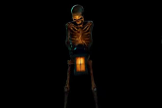 create spooky halloween hologram animation vj loop and haunted projection effect