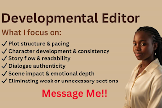 developmental edit your romance or sci fi manuscript