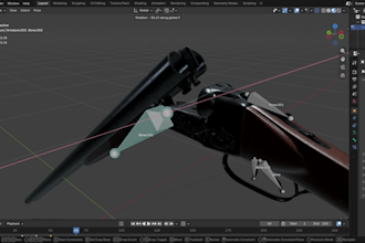 create gameready 3d props and weapon models with textures