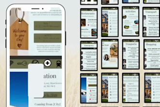 provide you complete canva airbnb welcome book guest guide within 3 days
