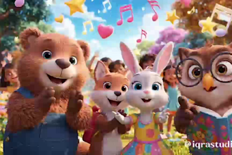 create ai animation story and 3d cartoon for kids